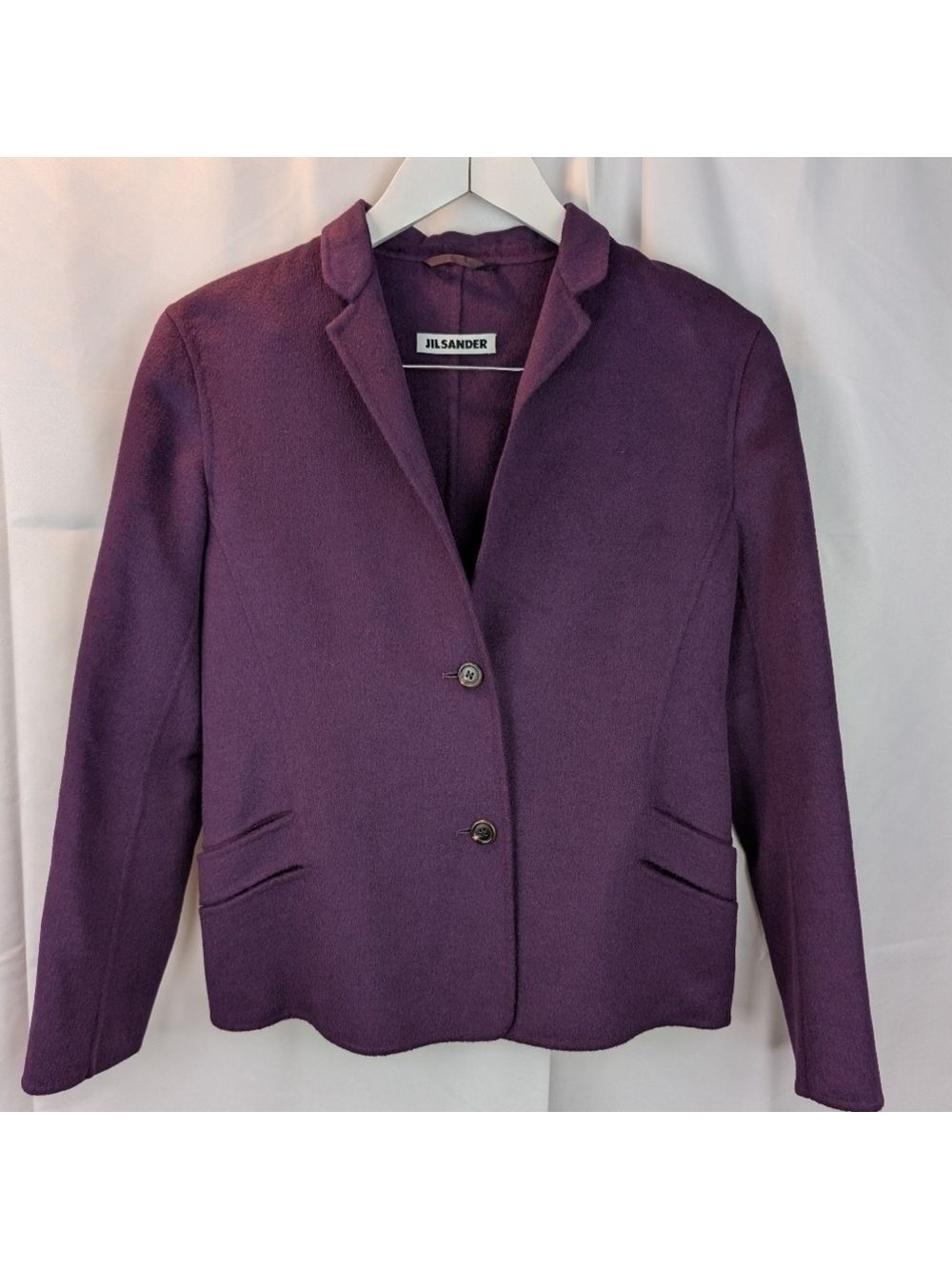Jil Sander Purple Wool Blend Women's Jacket Size 8(38) In EUC